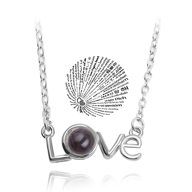 Necklace 100 Languages I Love You Necklaces For Lover Girlfriend Romantic Gifts