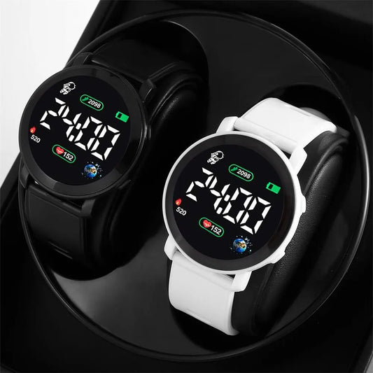 Couple Watches LED Digital Watch for Men Women Sports Army Military Silicone Watch