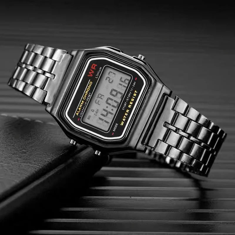 Luxury Gold Silver Sports Military Watches Men Women LED Digital