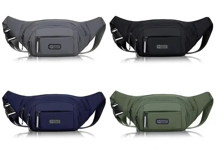 Men Canvas Fit Waistpack Mobile Fanny Waist Packs Men's Sports Outdoor Leisure Running