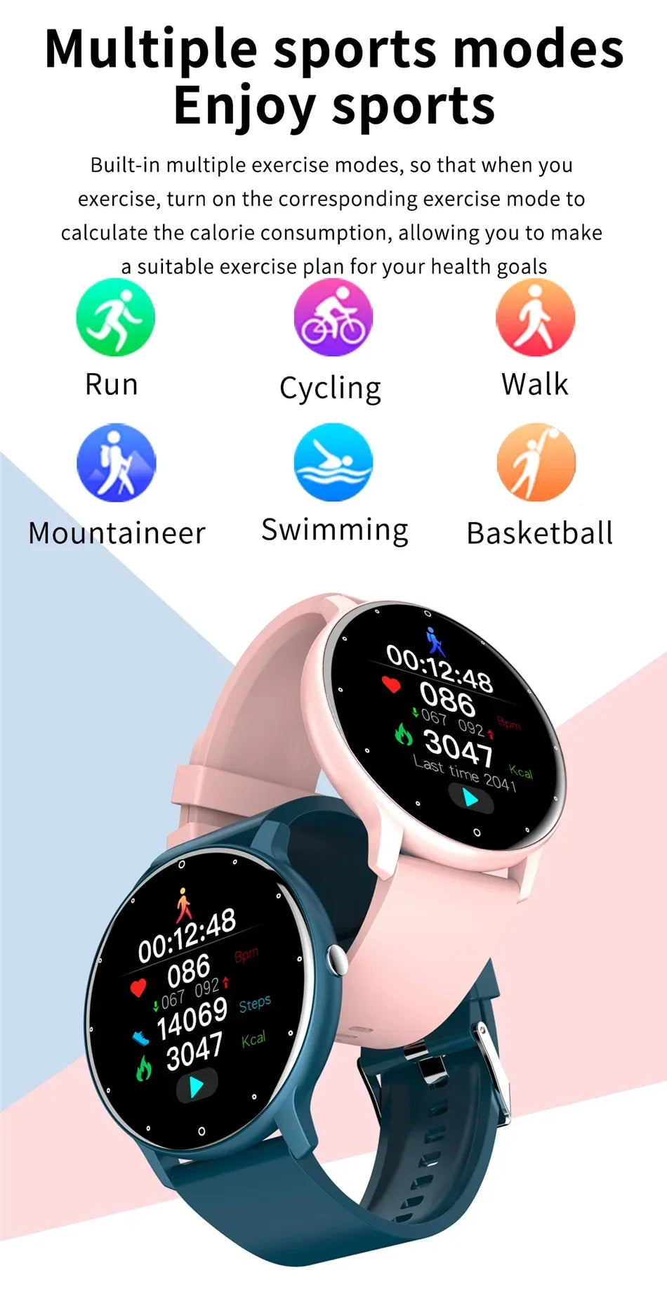 Xiaomi New Smart Watch Men Full Touch Screen Sport Fitness Watch IP67 Waterproof
