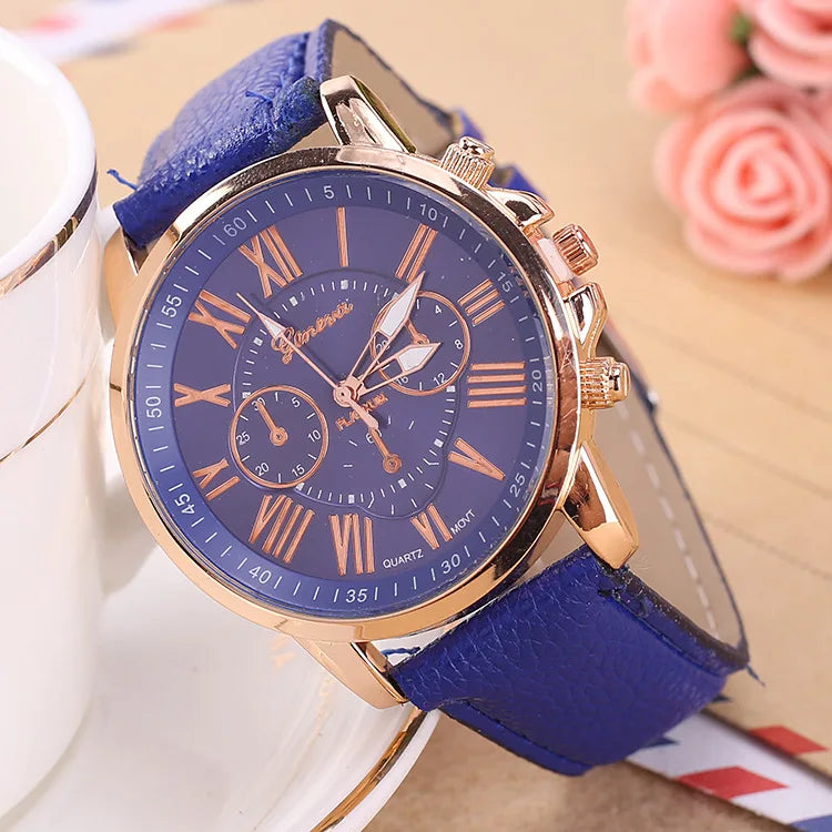 Fashionable Casual Women's Watch Geneva Double Level Belt Quartz Hand