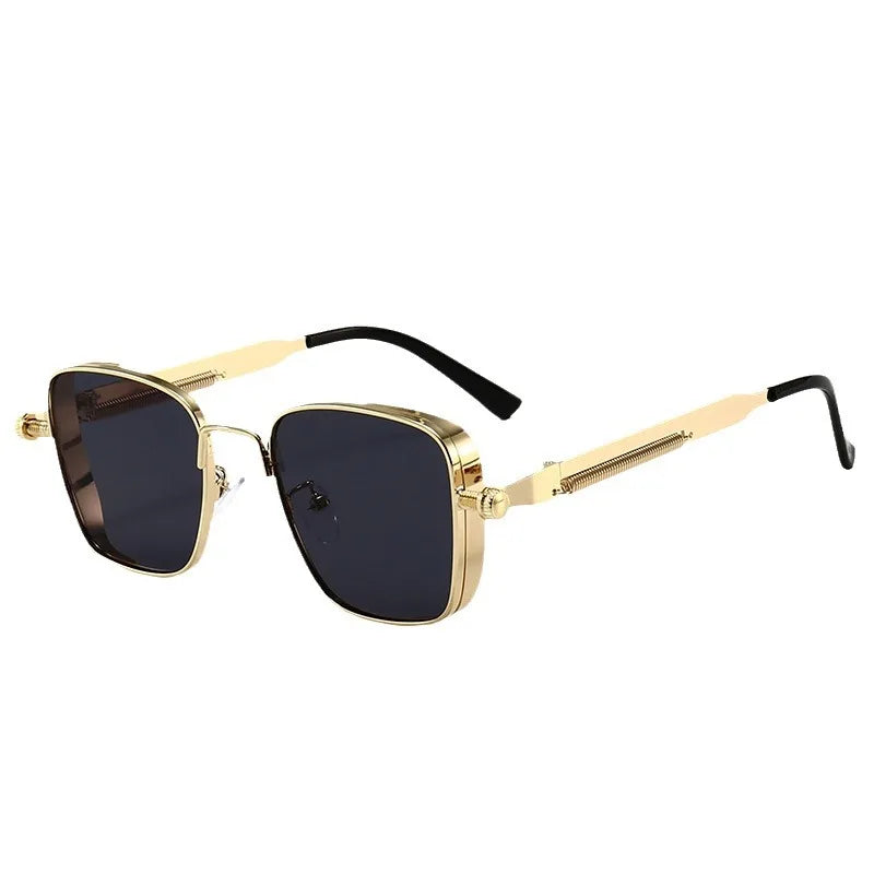 New European and American retro box edging steam punk men's sunglasses