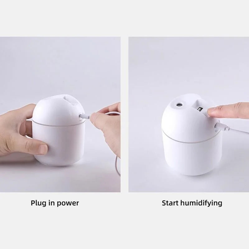 250ML USB Mini Air Humidifier Aroma Essential Oil Diffuser For Home Car Ultrasonic Mute Mist