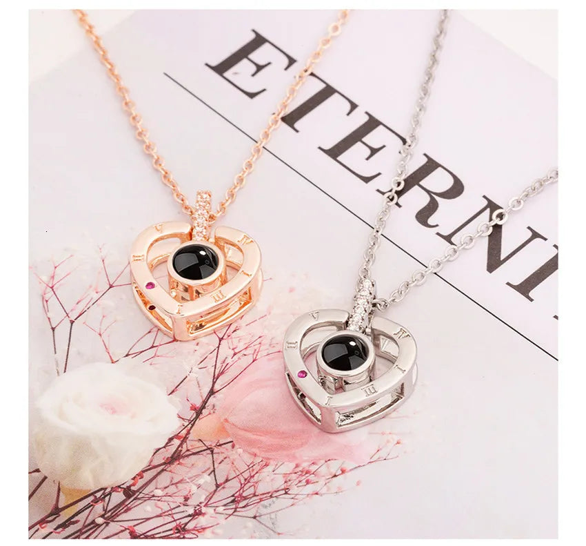 Necklace 100 Languages I Love You Necklaces For Lover Girlfriend Romantic Gifts