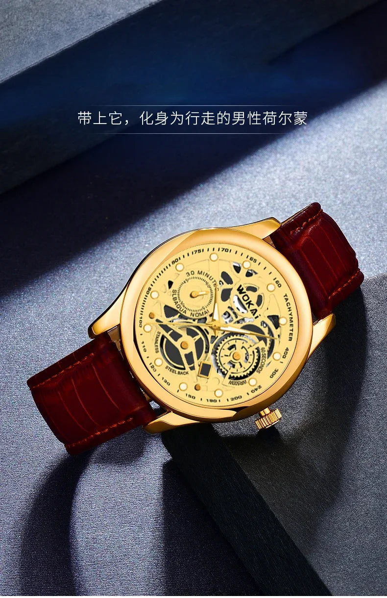 Leather Business Quartz Sports Watchs Business Watchs Quartz Sports Watch Leisure Belt
