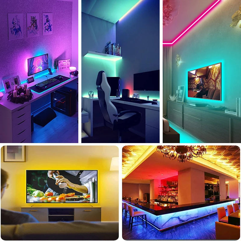 10m 20m Led Strip Lights with 44 Key Remote Control RGB Tape Led Wall Room