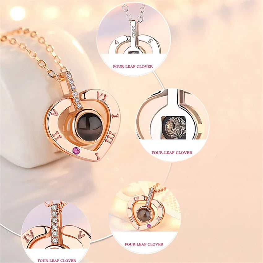 Necklace 100 Languages I Love You Necklaces For Lover Girlfriend Romantic Gifts