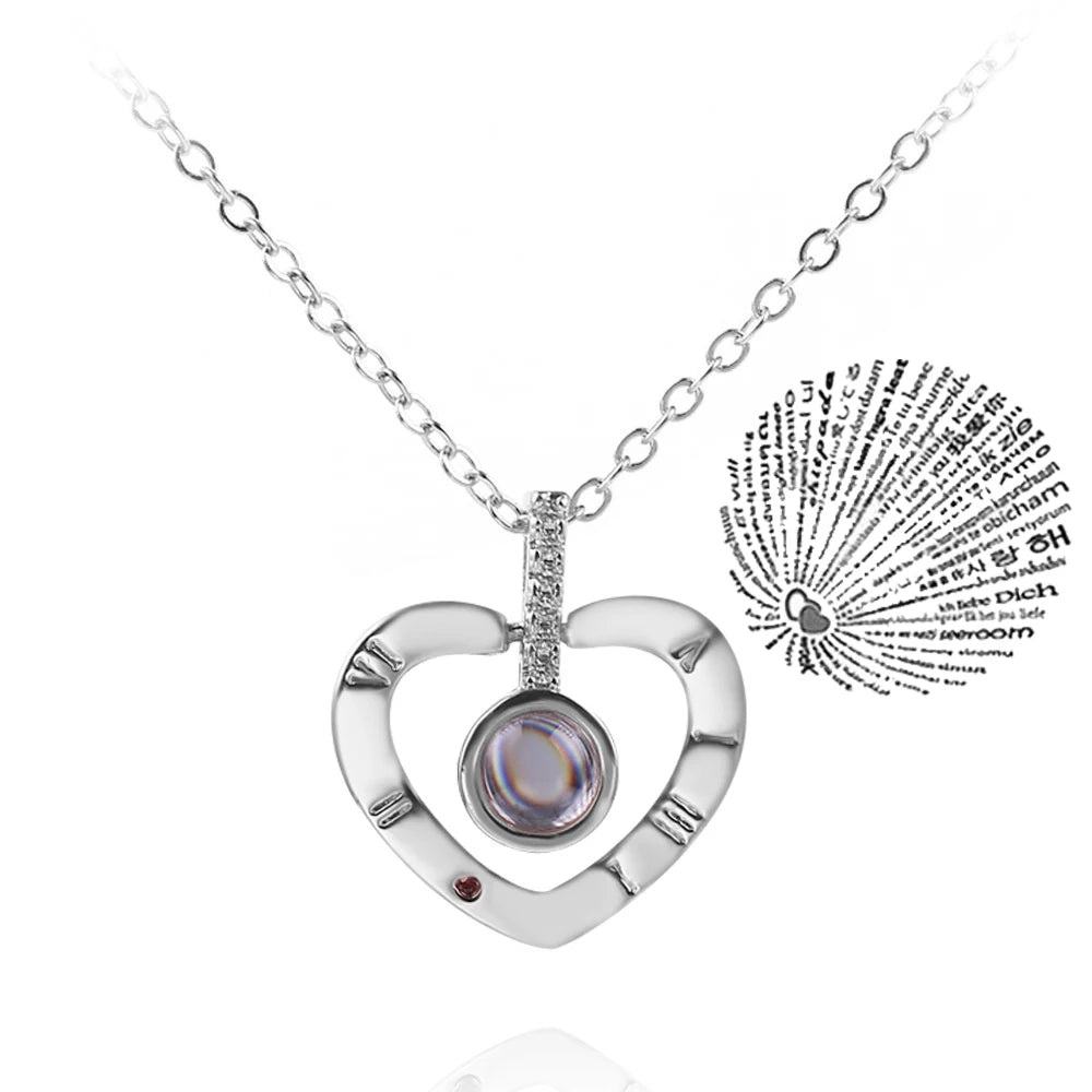 Necklace 100 Languages I Love You Necklaces For Lover Girlfriend Romantic Gifts