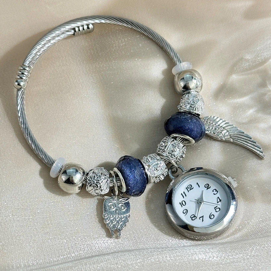 Gold Bracelet Watch Cross-border Adjustable  Beaded Small flower bracelet Watch