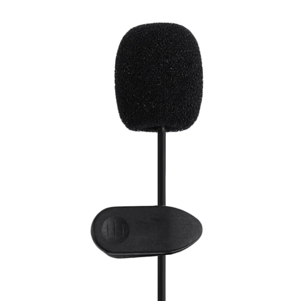 3.5mm Mini Lavalier Microphone Metal Clip Lapel Mic for Mobile Phone PC Laptop Wired Microphone for Speaking Vocal Audio