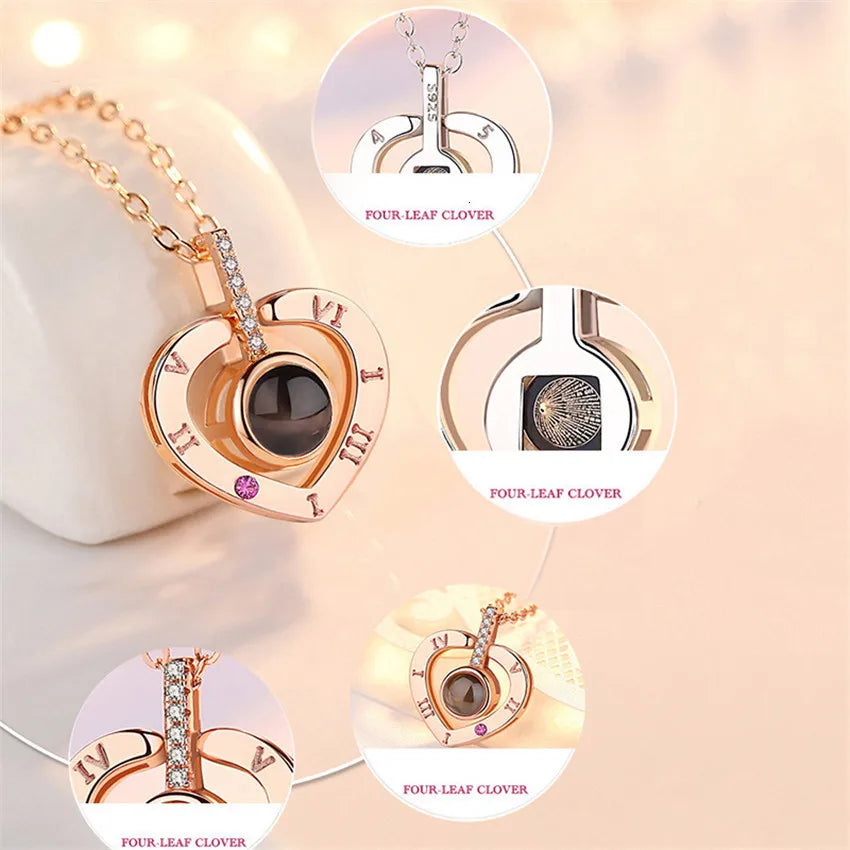 Necklace 100 Languages I Love You Necklaces For Lover Girlfriend Romantic Gifts