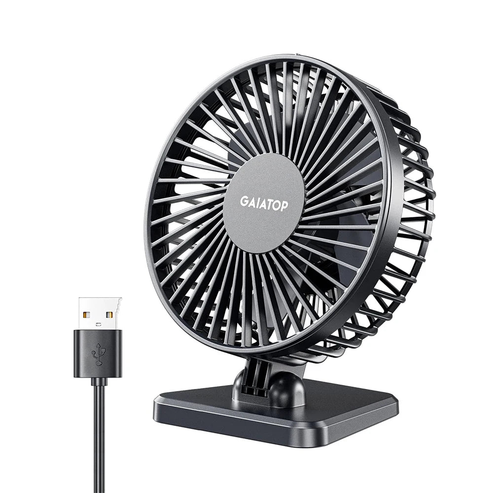 GAIATOP Mini USB Desktop Fan Portable Office USB Quiet Cooling Fans