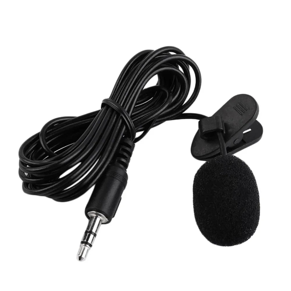 3.5mm Mini Lavalier Microphone Metal Clip Lapel Mic for Mobile Phone PC Laptop Wired Microphone for Speaking Vocal Audio