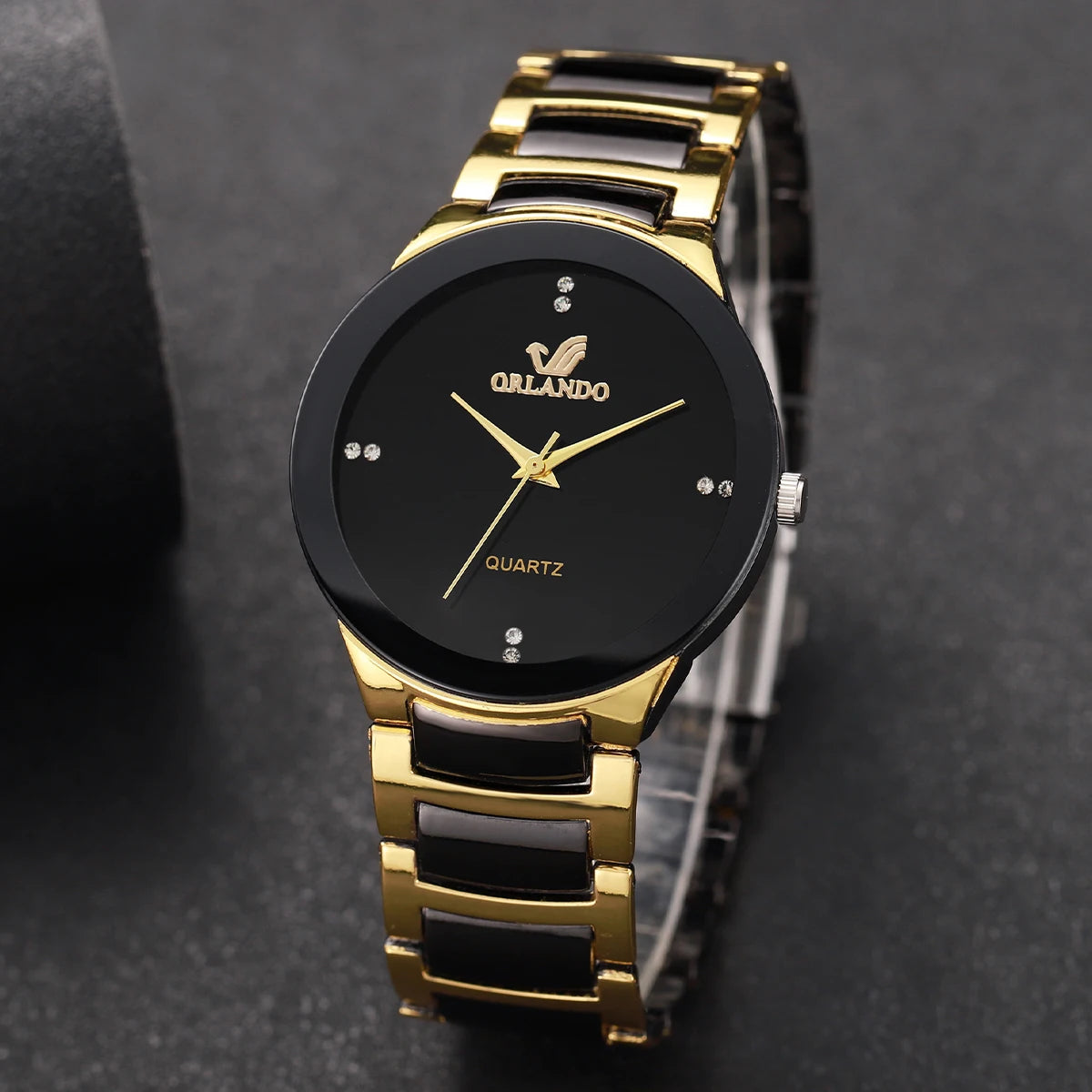 1/2PCS Couple's Watches Fashion Stainless Steel Band Men Women Analog Quartz