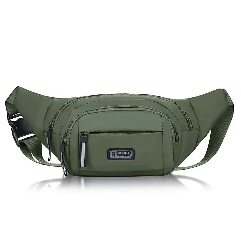 Men Canvas Fit Waistpack Mobile Fanny Waist Packs Men's Sports Outdoor Leisure Running