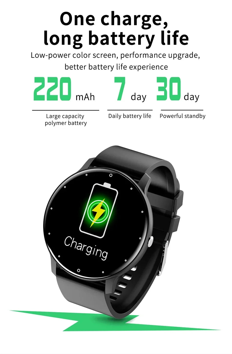 Xiaomi New Smart Watch Men Full Touch Screen Sport Fitness Watch IP67 Waterproof
