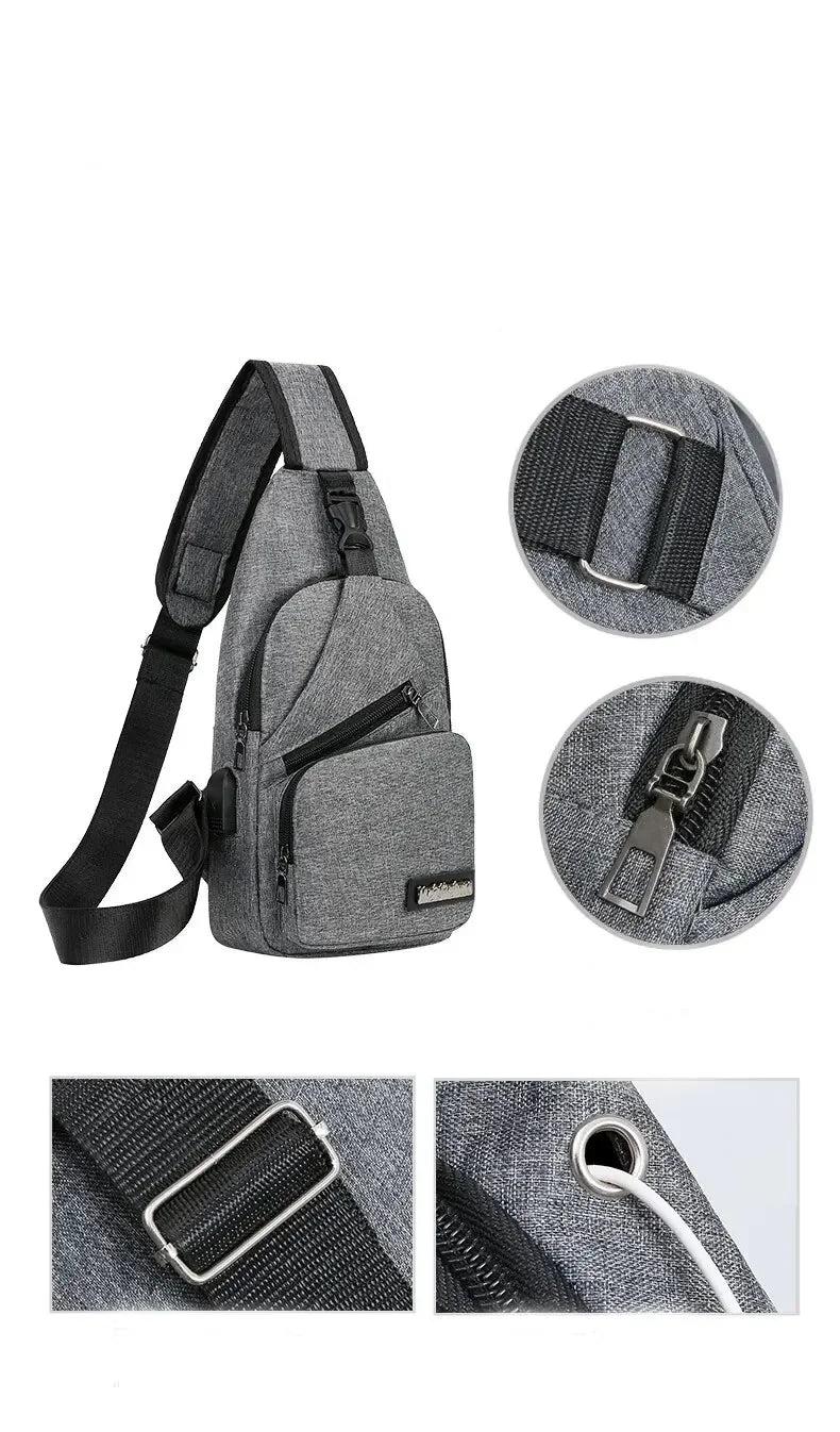 Chest Small Shoulder Bag for Men Leisure Fashion