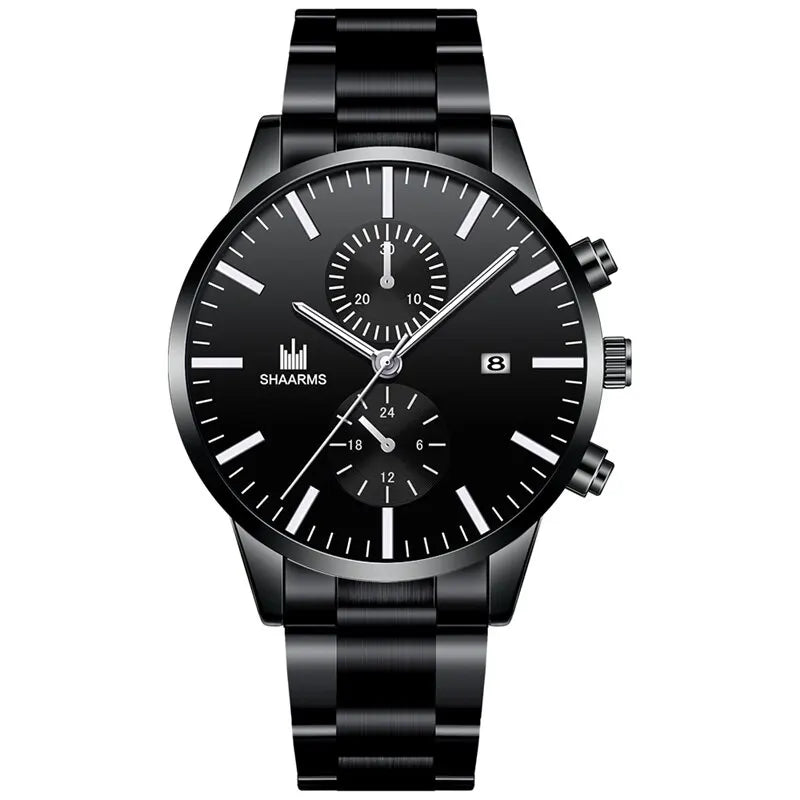 Men Fashion Quartz Watch Stainless Steel