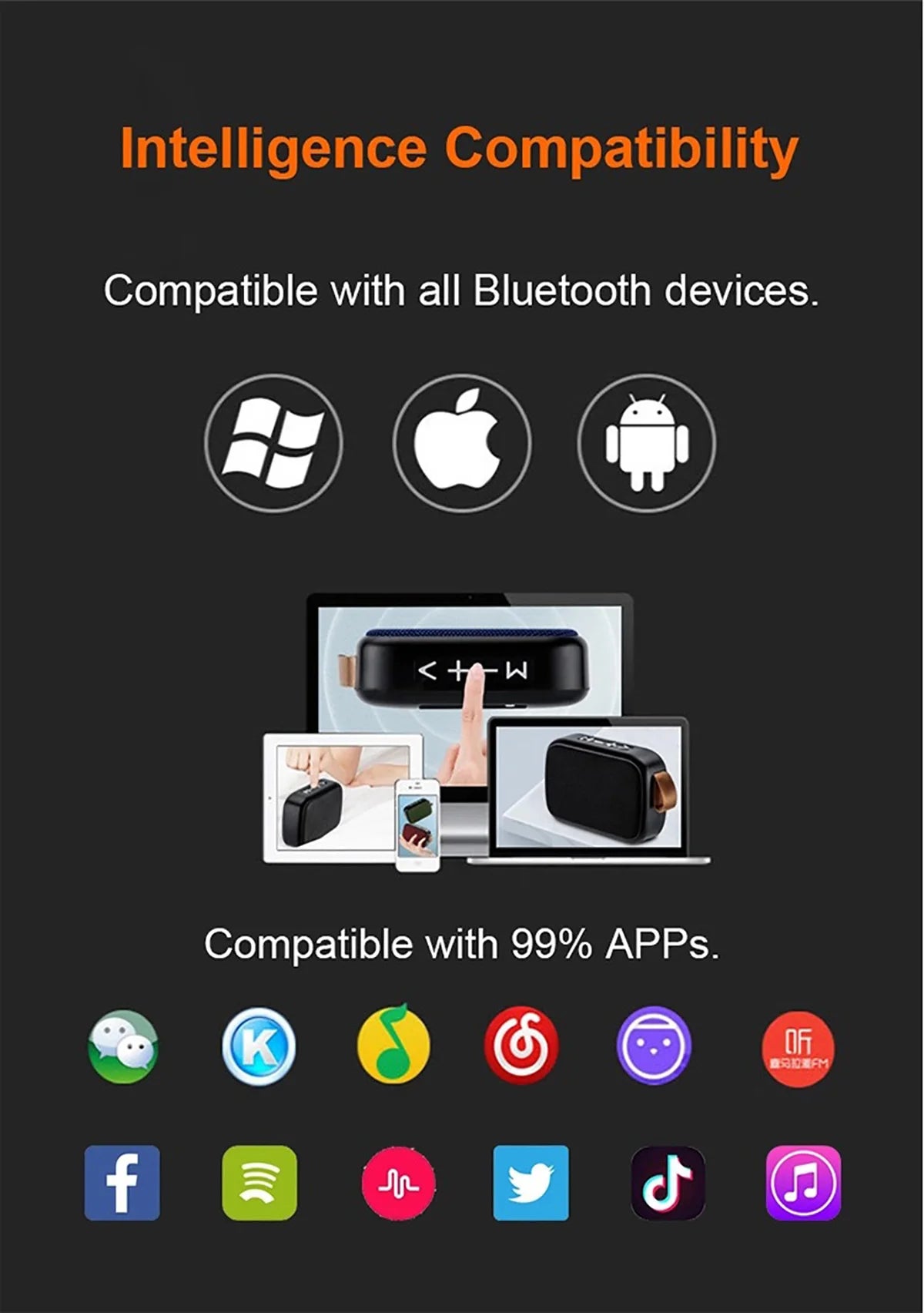 Portable Speakers Outdoor Bluetooth 5.0 Mini Oxford Loudspeaker Wireless 1