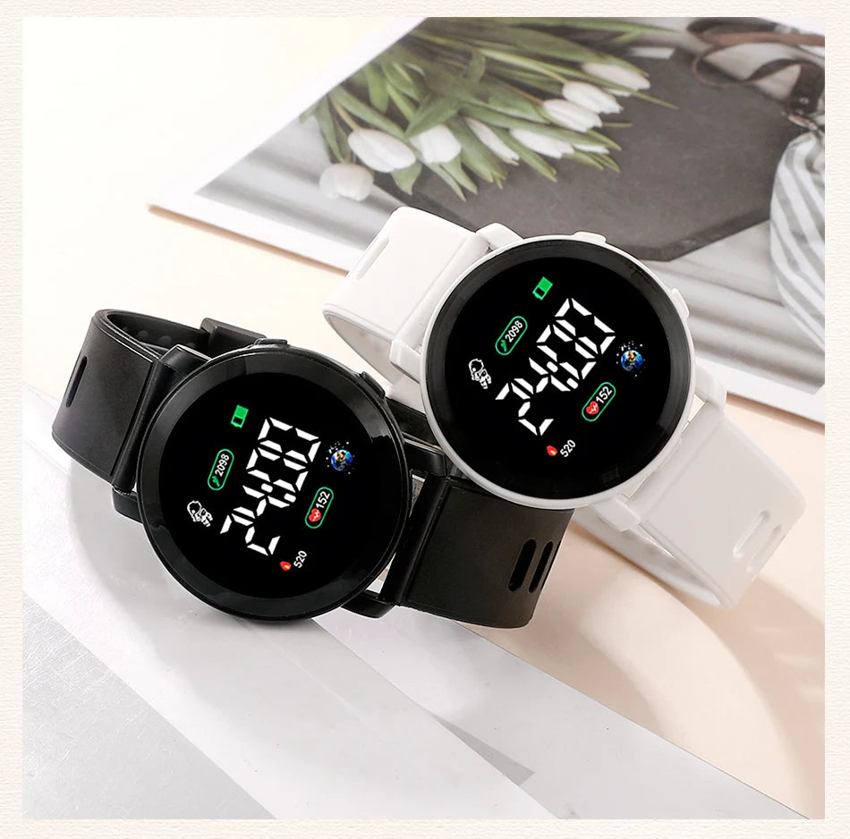 Couple Watches LED Digital Watch for Men Women Sports Army Military Silicone Watch
