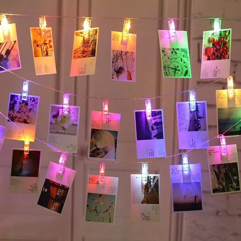 3m 20 LED Photo Clip Fairy String lights Card Holder Garland lamp