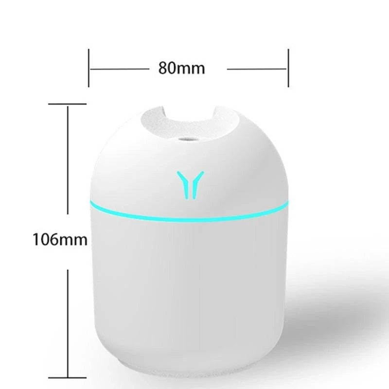 250ML USB Mini Air Humidifier Aroma Essential Oil Diffuser For Home Car Ultrasonic Mute Mist