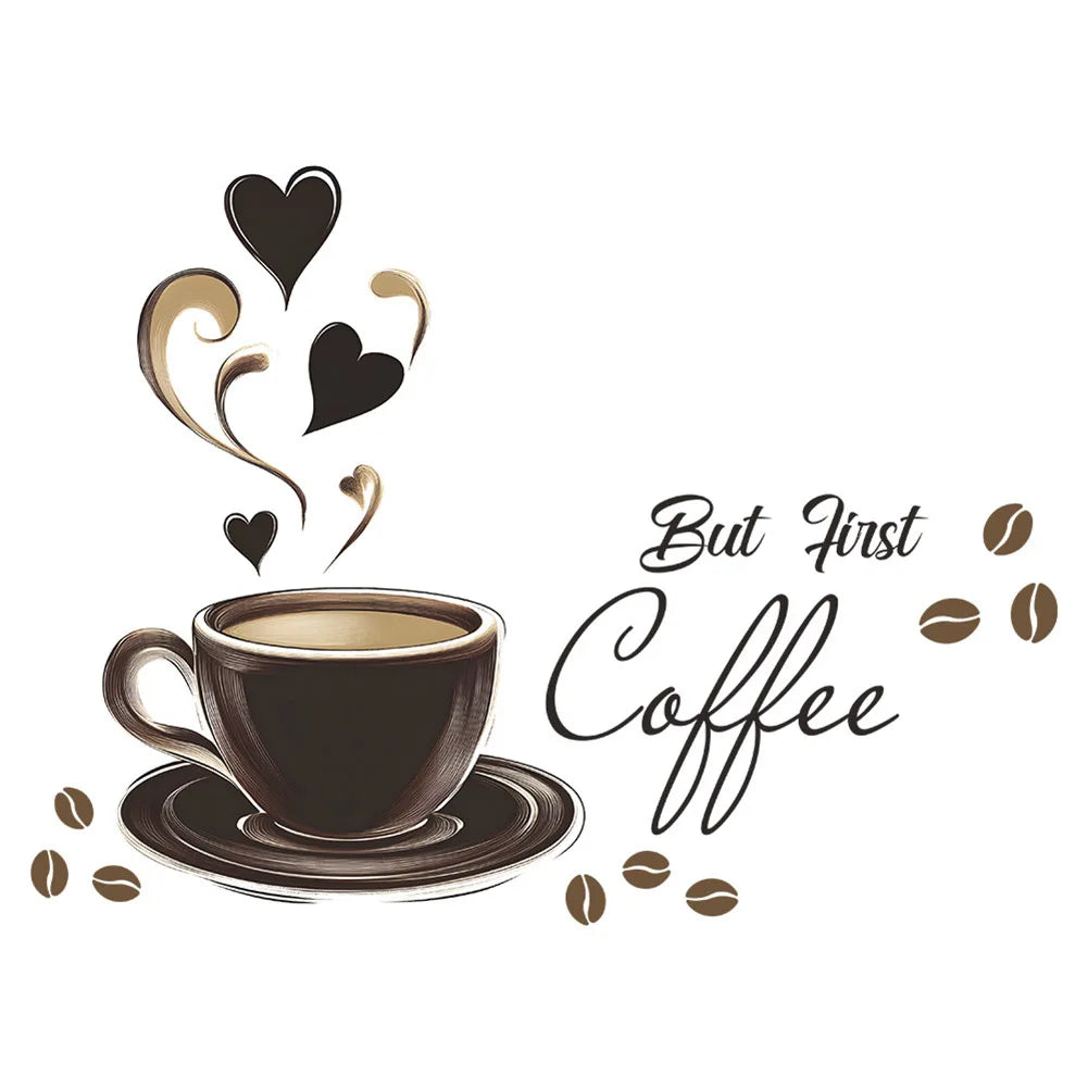 Coffee Cup Wall Sticker Removable Wall Sticker
