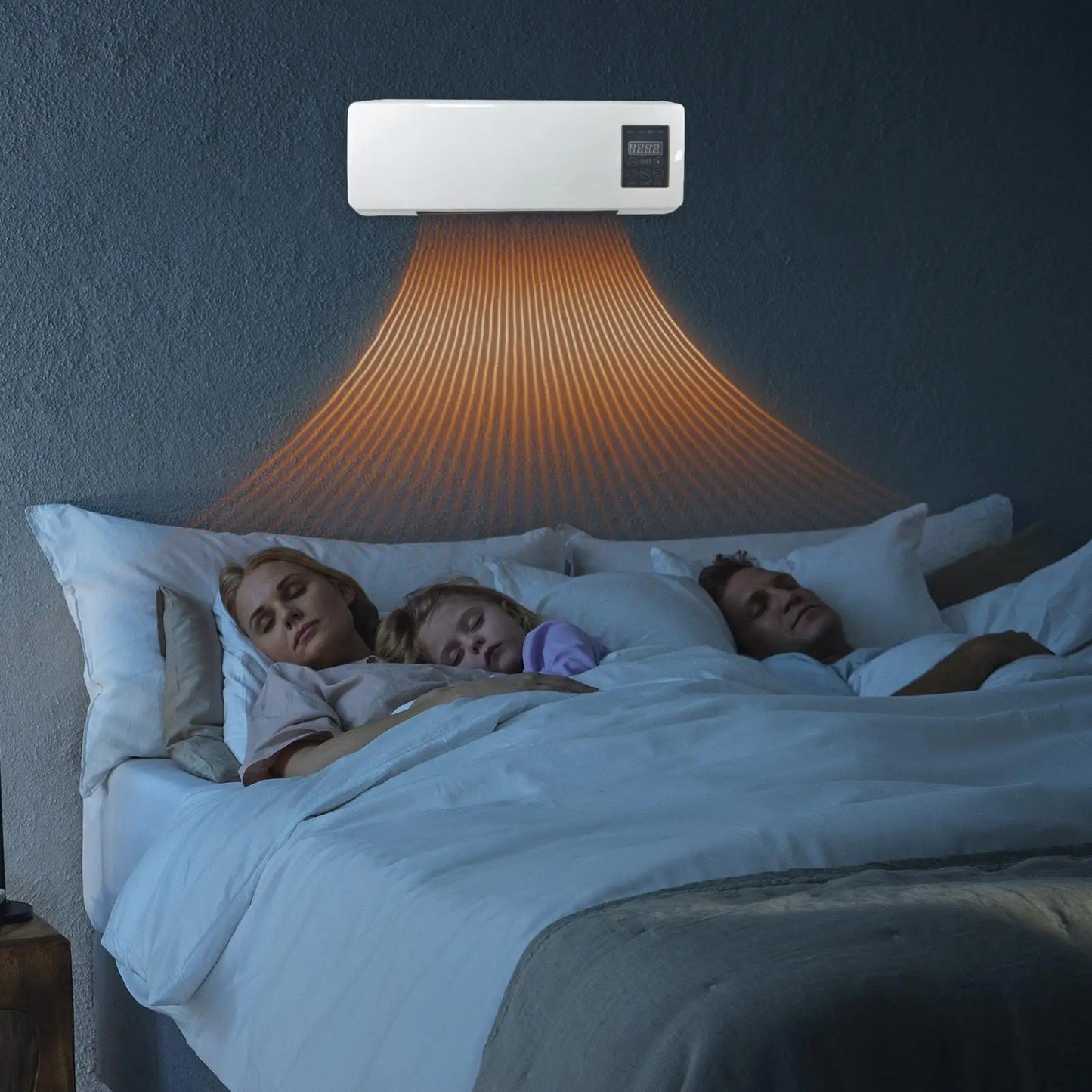 Air Conditioner Fan Wall Mounted Air Heater Remote Control Heating & Cooling Device