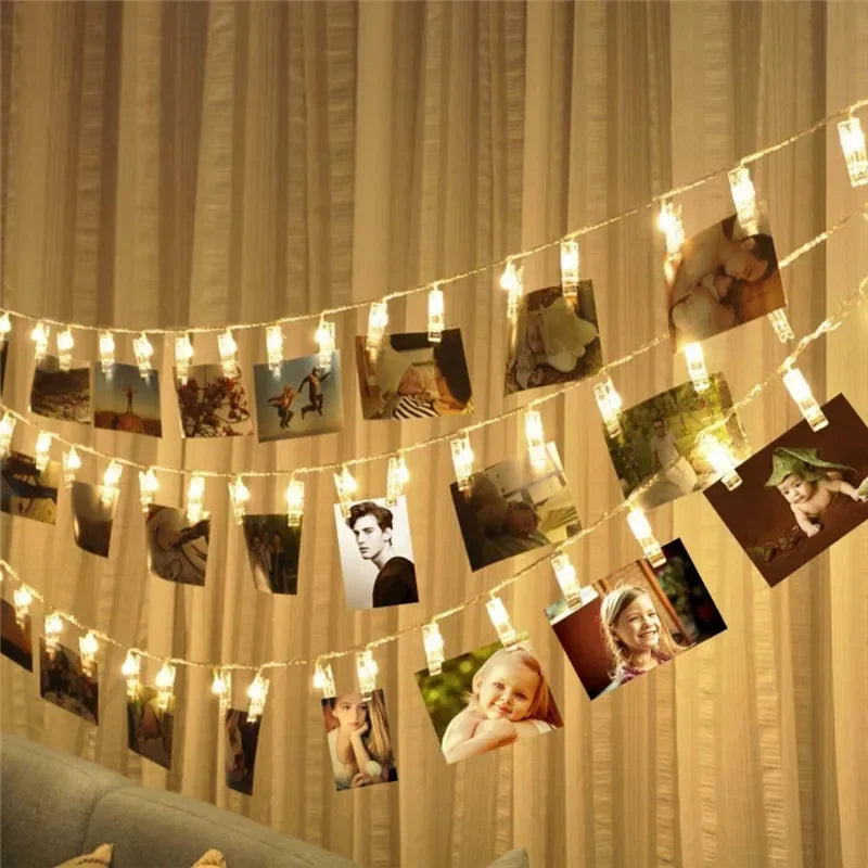 3m 20 LED Photo Clip Fairy String lights Card Holder Garland lamp