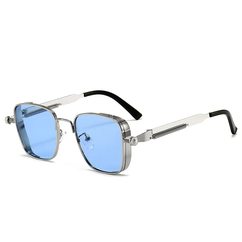 New European and American retro box edging steam punk men's sunglasses