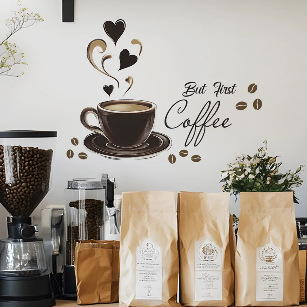 Coffee Cup Wall Sticker Removable Wall Sticker
