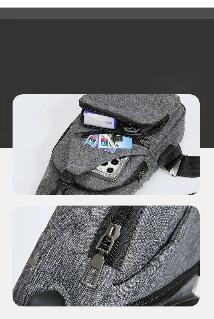 Chest Small Shoulder Bag for Men Leisure Fashion