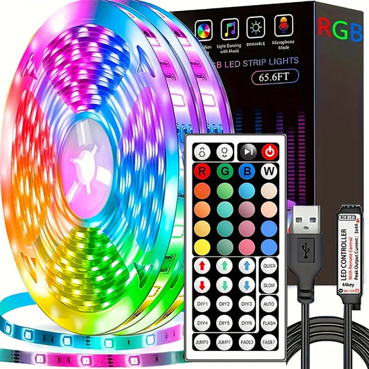 10m 20m Led Strip Lights with 44 Key Remote Control RGB Tape Led Wall Room