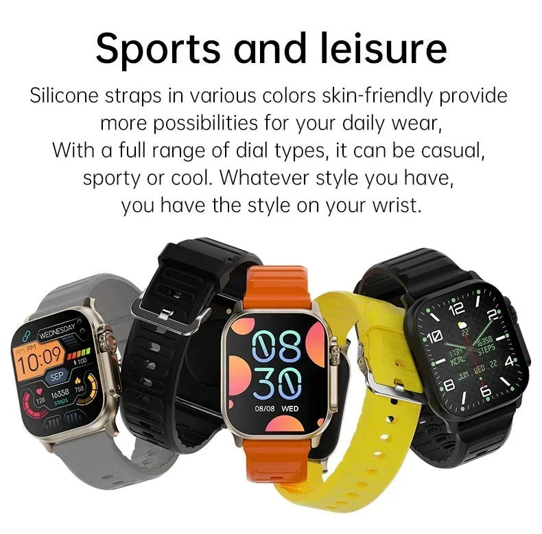 T800 Ultra Smart Watch Men 49mm Series 8 AMOLED Screen NFC Apple