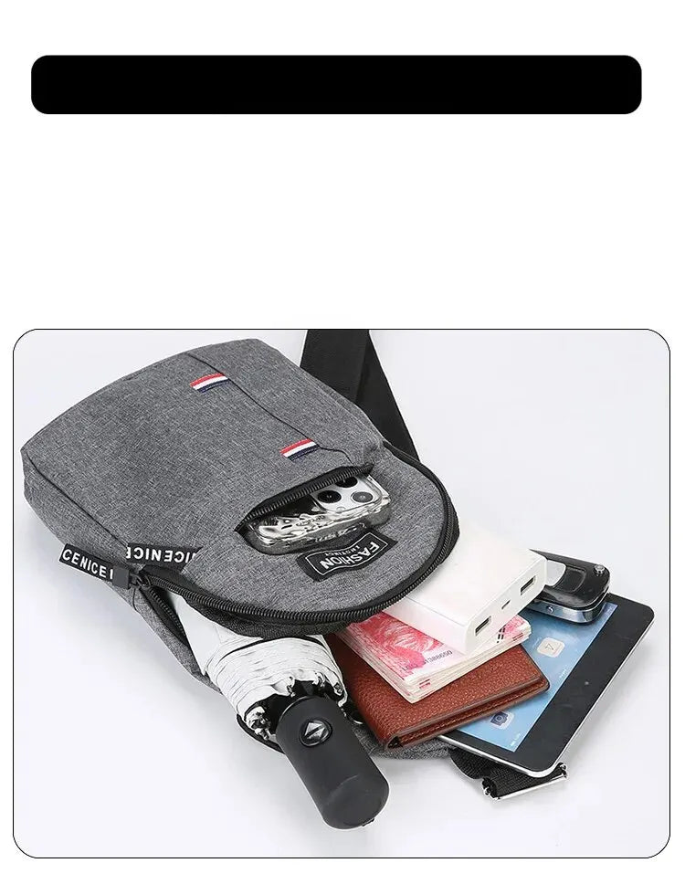 Chest Bag Men's One Shoulder Crossbody Bag Large Capacity Outdoor Sports And Leisure