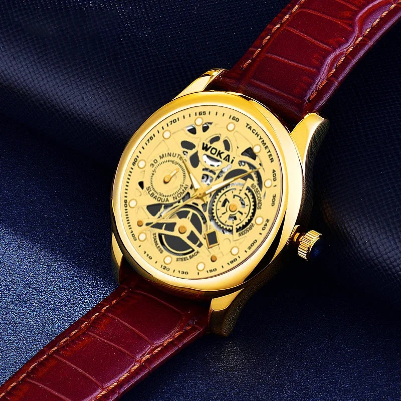 Leather Business Quartz Sports Watchs Business Watchs Quartz Sports Watch Leisure Belt