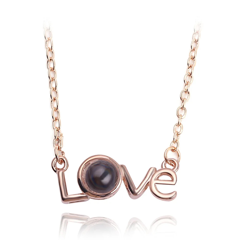 Necklace 100 Languages I Love You Necklaces For Lover Girlfriend Romantic Gifts