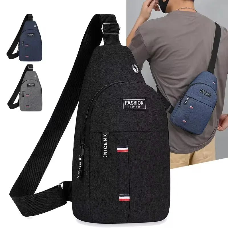 Chest Bag Men's One Shoulder Crossbody Bag Large Capacity Outdoor Sports And Leisure