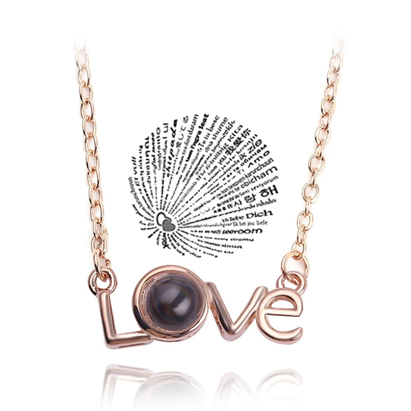 Necklace 100 Languages I Love You Necklaces For Lover Girlfriend Romantic Gifts