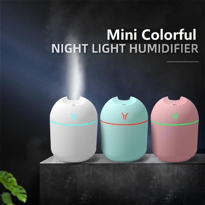 250ML USB Mini Air Humidifier Aroma Essential Oil Diffuser For Home Car Ultrasonic Mute Mist