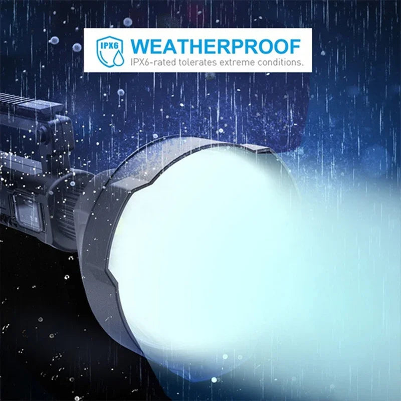 Portable Powerful LED Flashlight USB Rechargeable Spotlight Waterproof Torch Light