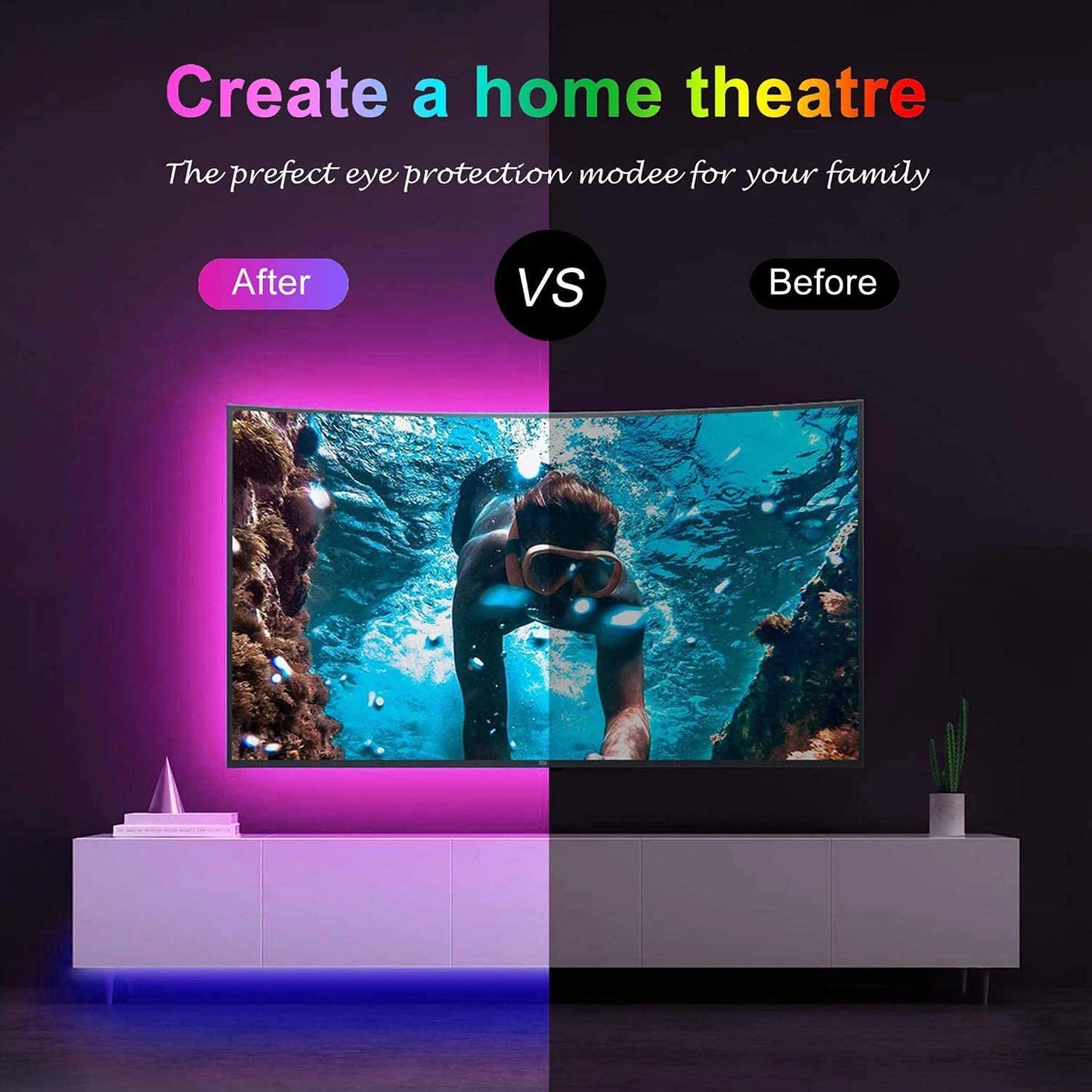 10m 20m Led Strip Lights with 44 Key Remote Control RGB Tape Led Wall Room