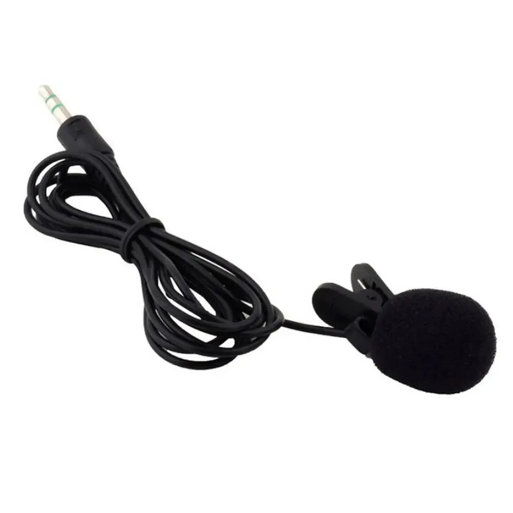 3.5mm Mini Lavalier Microphone Metal Clip Lapel Mic for Mobile Phone PC Laptop Wired Microphone for Speaking Vocal Audio