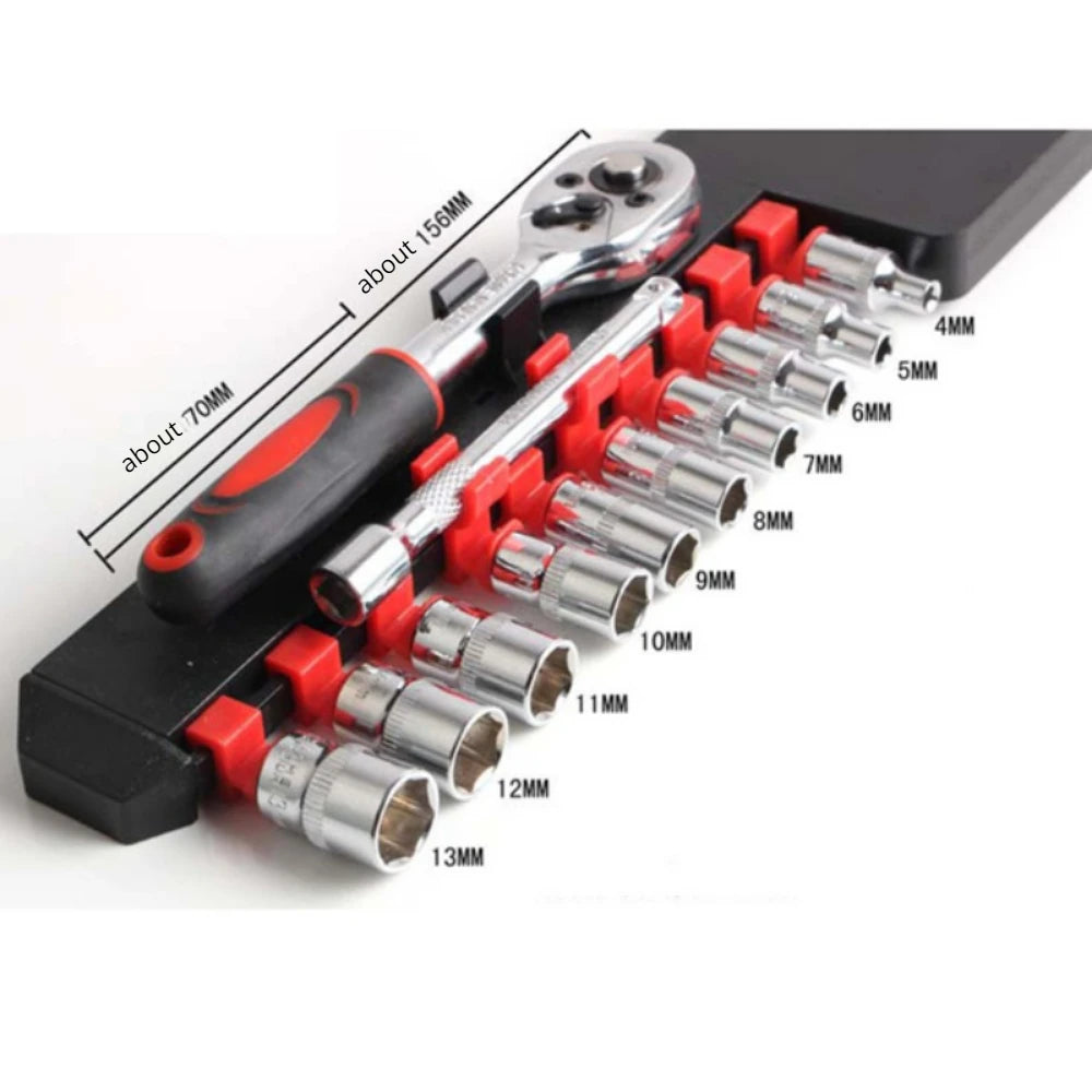 12 Pcs Set Wrench Socket Set Motorcycle Bicycle Repairing Tool Hardware Car Boat Auto