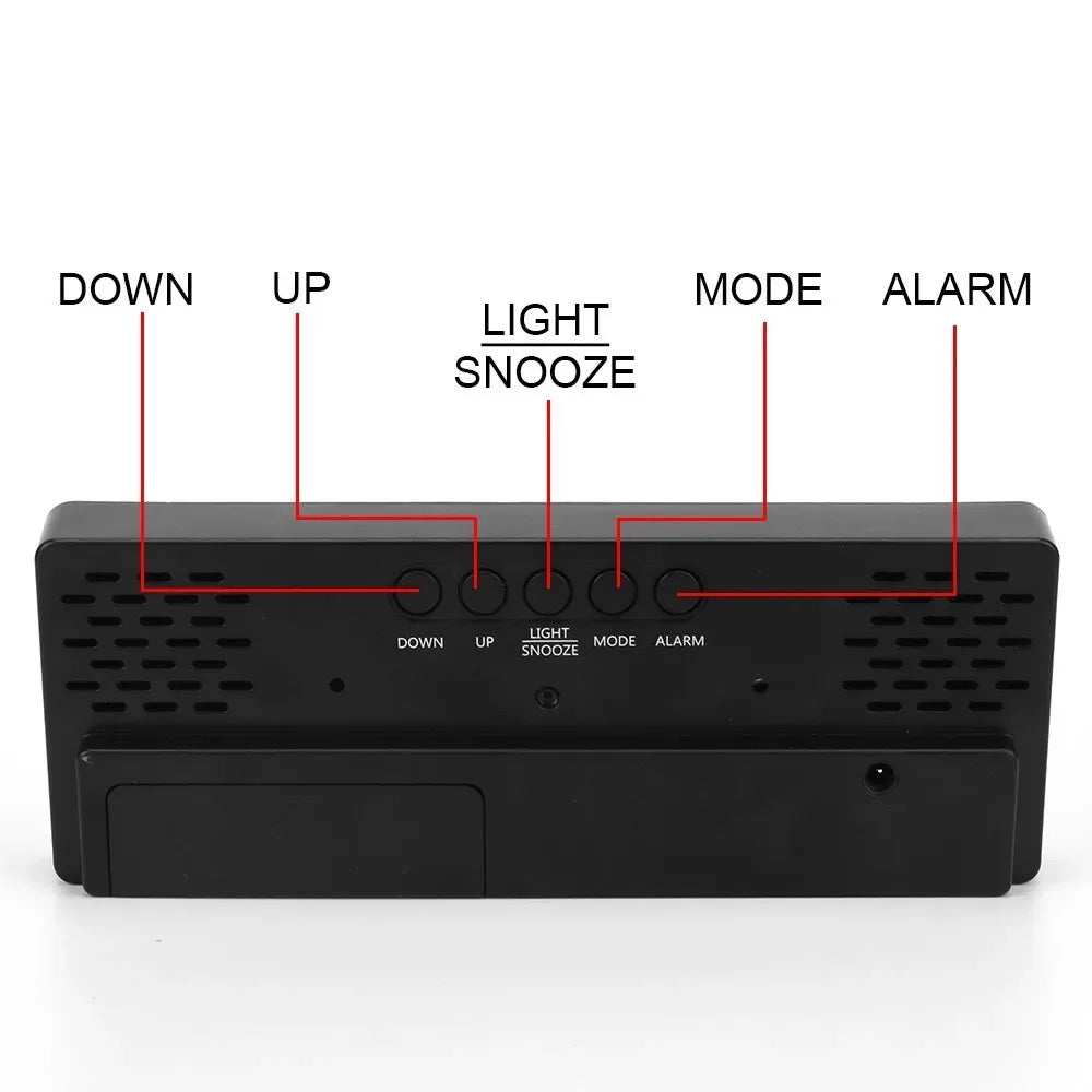 Smart Alarm Clock Screen Mirror Temperature