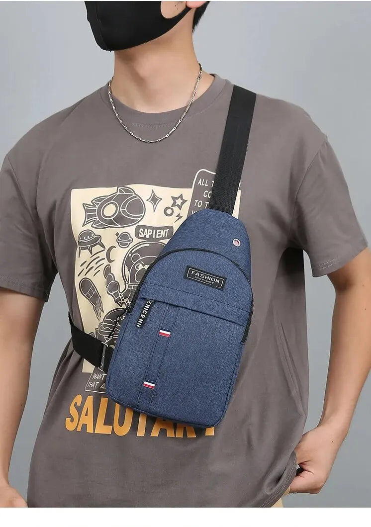 Chest Bag Men's One Shoulder Crossbody Bag Large Capacity Outdoor Sports And Leisure