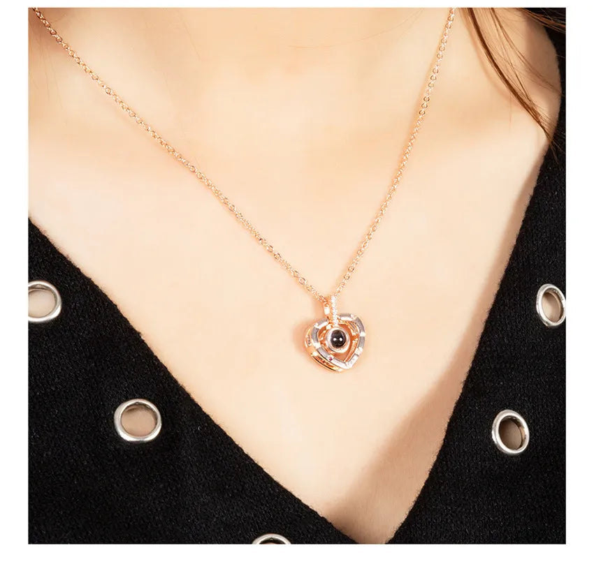 Necklace 100 Languages I Love You Necklaces For Lover Girlfriend Romantic Gifts