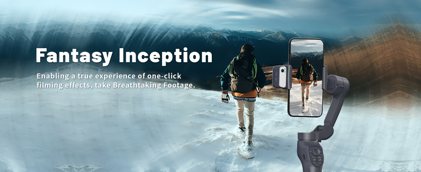 COMITOK L7C smart 3-axis handheld gimbal, can be used for shooting smooth videos