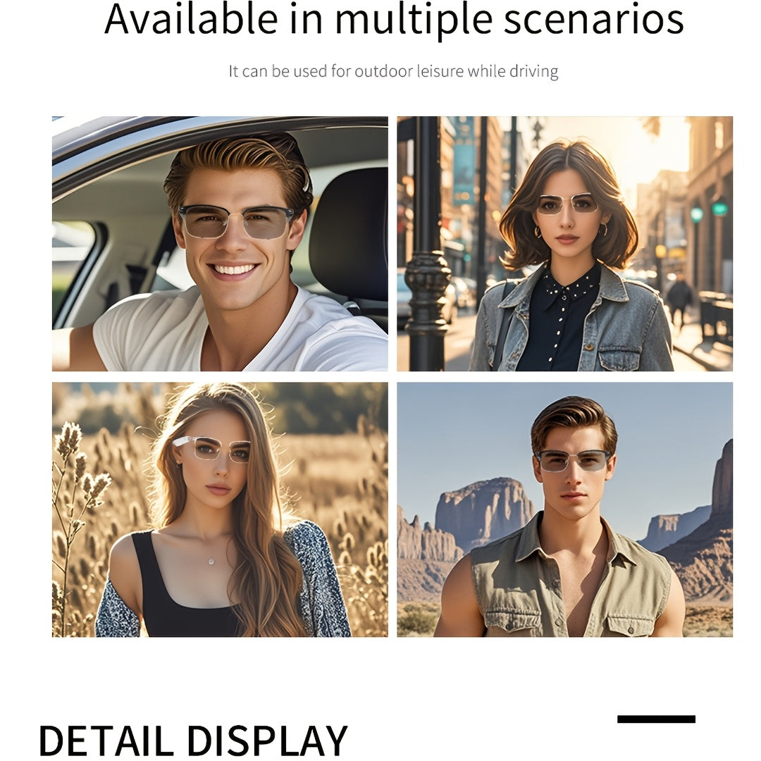 Wireless Smart Glasses for Men & Women, Color Changing,AI Voice Assistant
